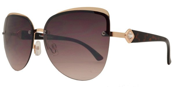Rimless Cat Eye Metal Sunglasses 4