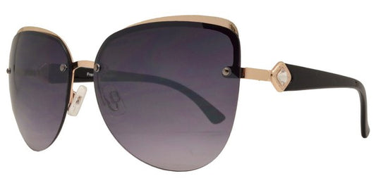 Rimless Cat Eye Metal Sunglasses 2