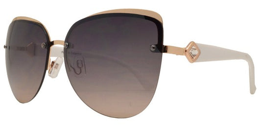 Rimless Cat Eye Metal Sunglasses 3