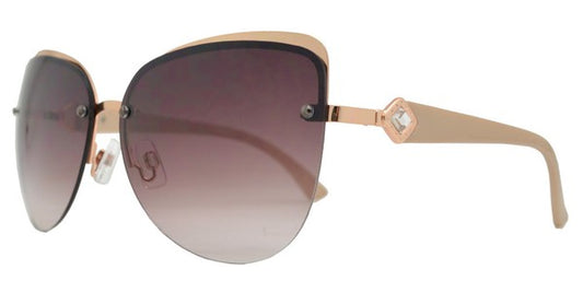 Rimless Cat Eye Metal Sunglasses 6