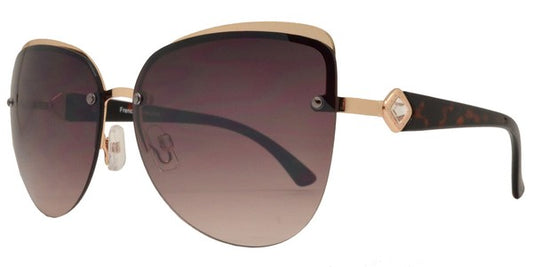 Rimless Cat Eye Metal Sunglasses 4